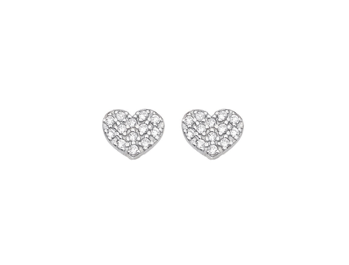 Orecchini a lobo Cuore AG925 zirconi Default Title