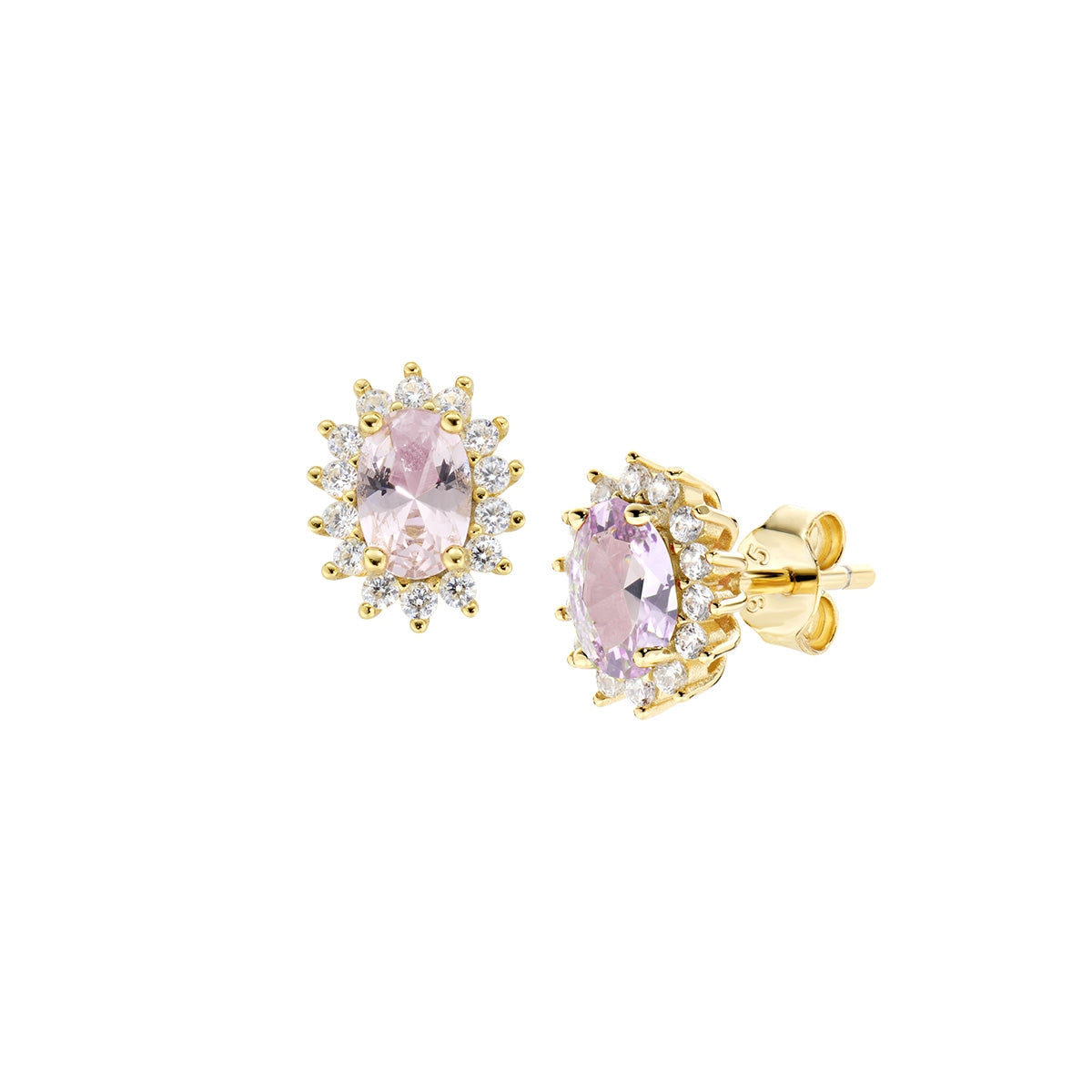 Orecchini Royal Lady Mini Dorati Morganite