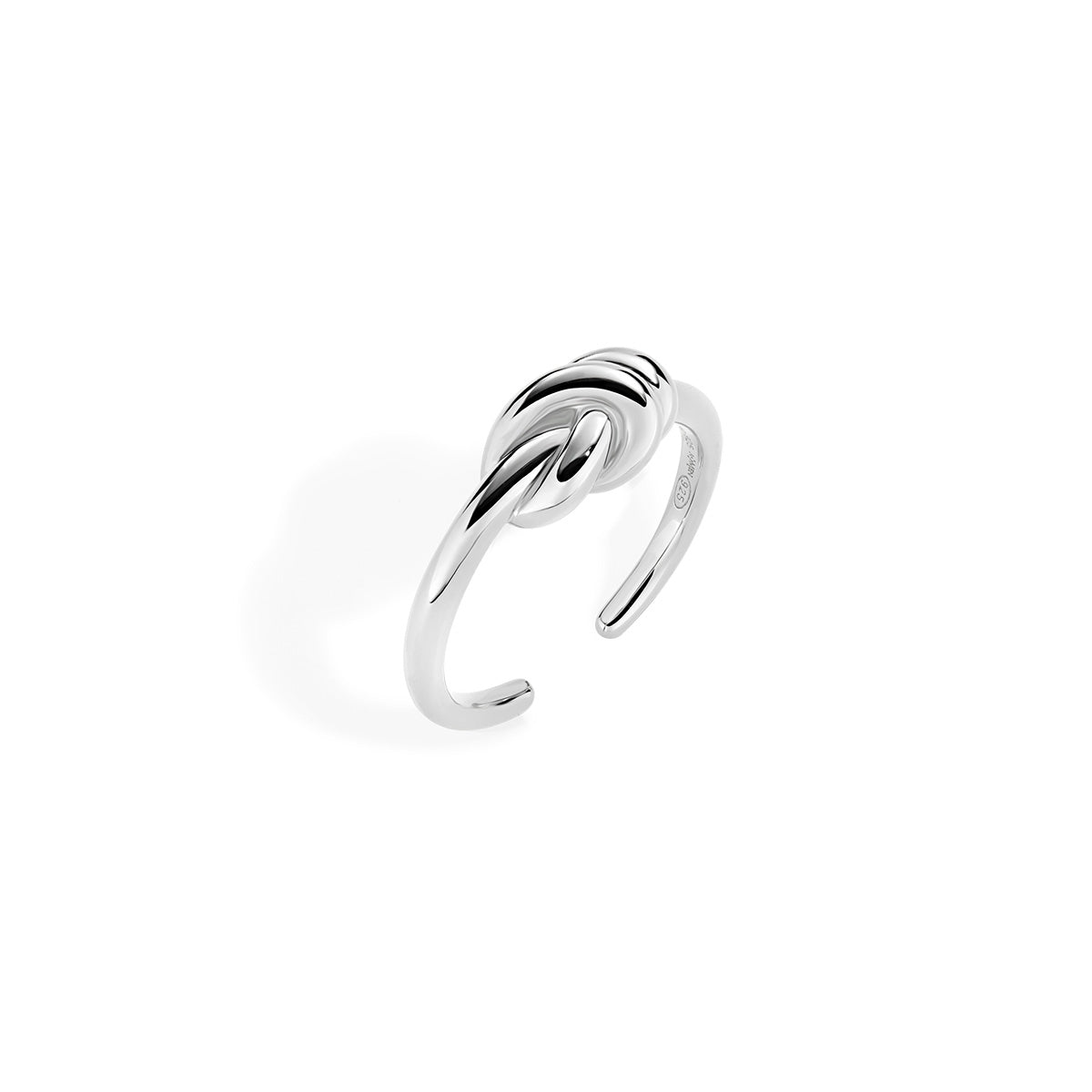 Anello Nodo d'Amore in Ottone Rodio