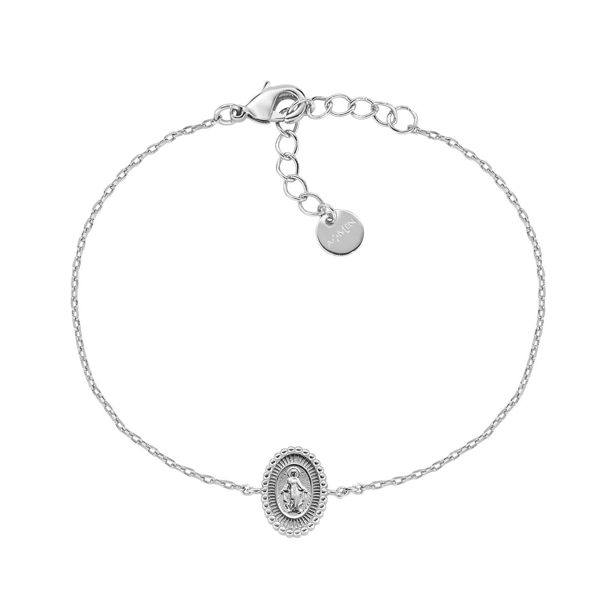 Bracciale in Ottone con Miracolosa Rodio