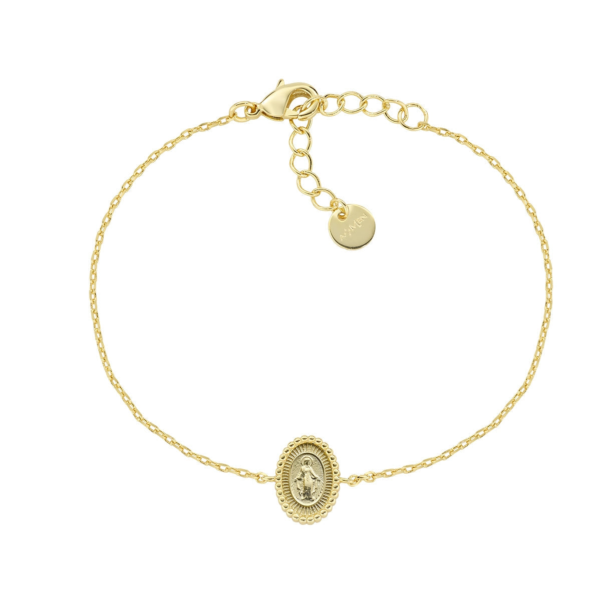 Bracciale in Ottone con Miracolosa Dorato