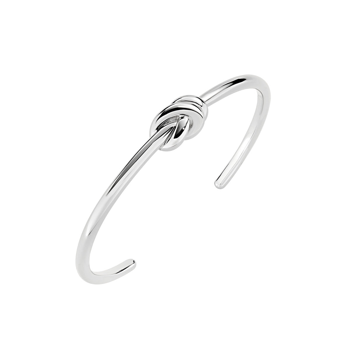 Bracciale Rigido Nodo d'Amore in Ottone Rodio