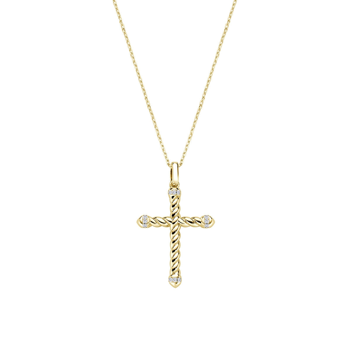 Collana Croce Intrecciata Dorato