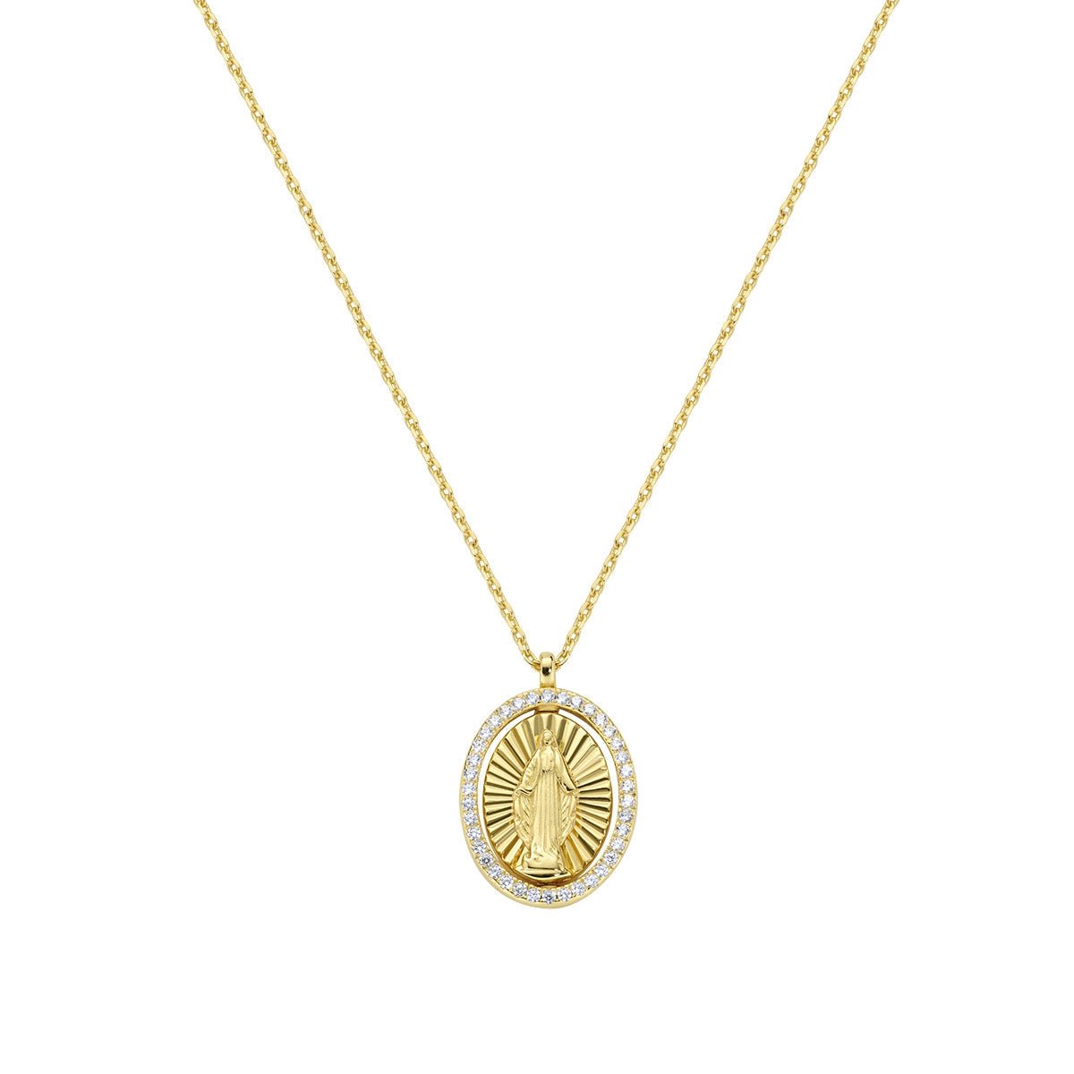 Collana Miracolosa con Medaglia Girevole Dorato