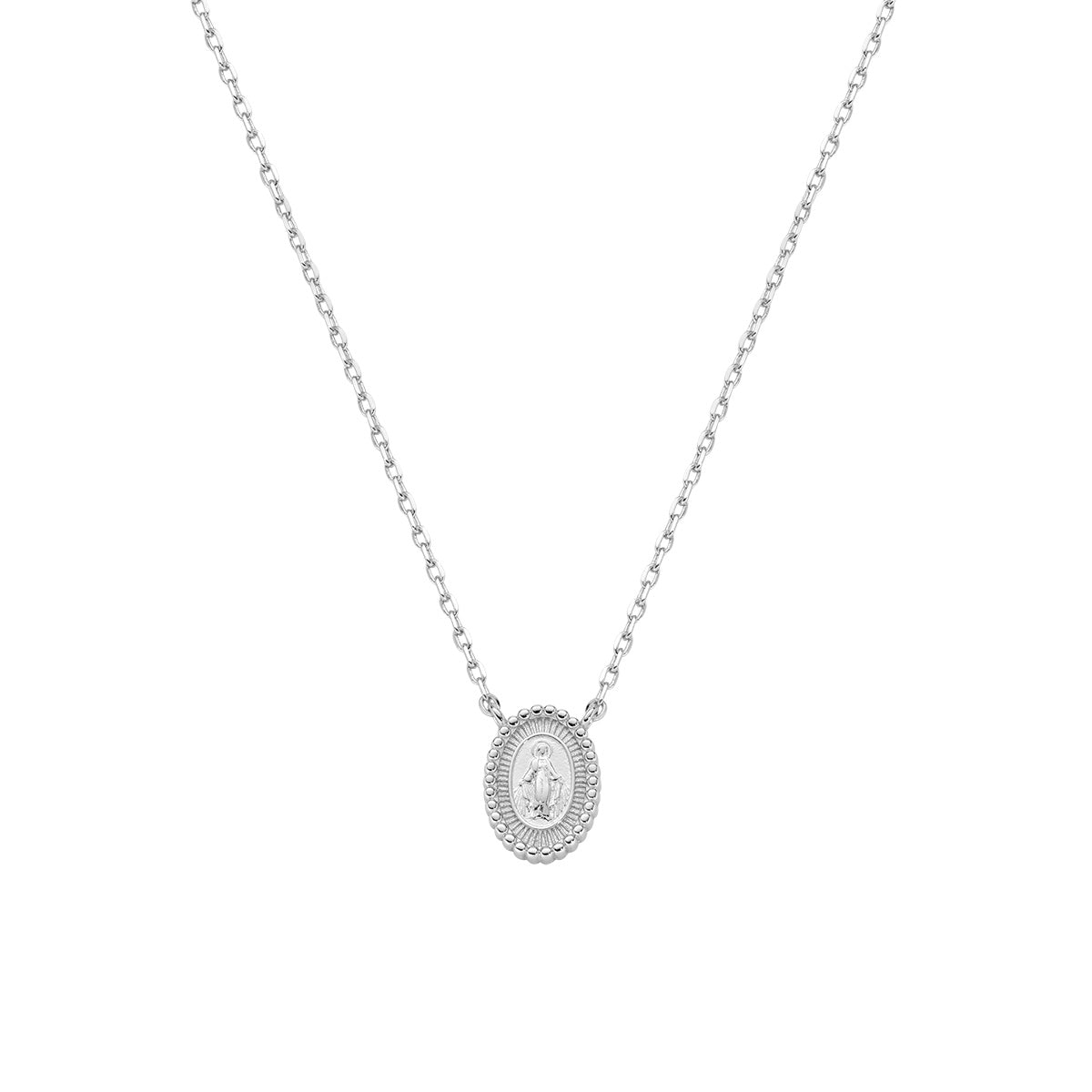 Collana in Ottone con Miracolosa Rodio