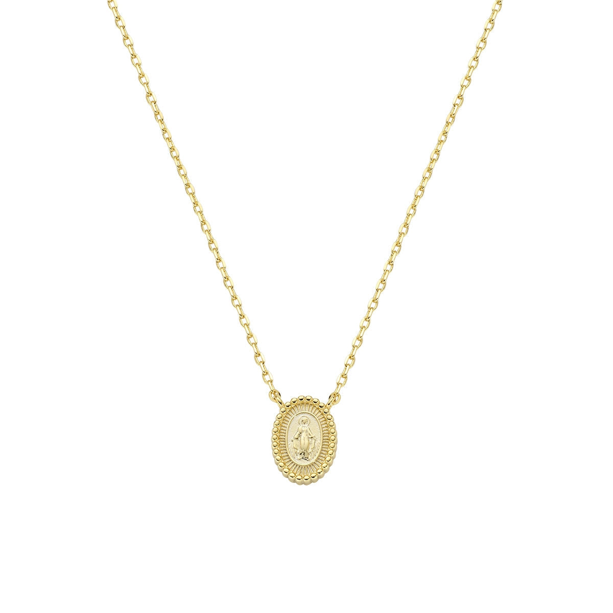 Collana in Ottone Dorato con Miracolosa