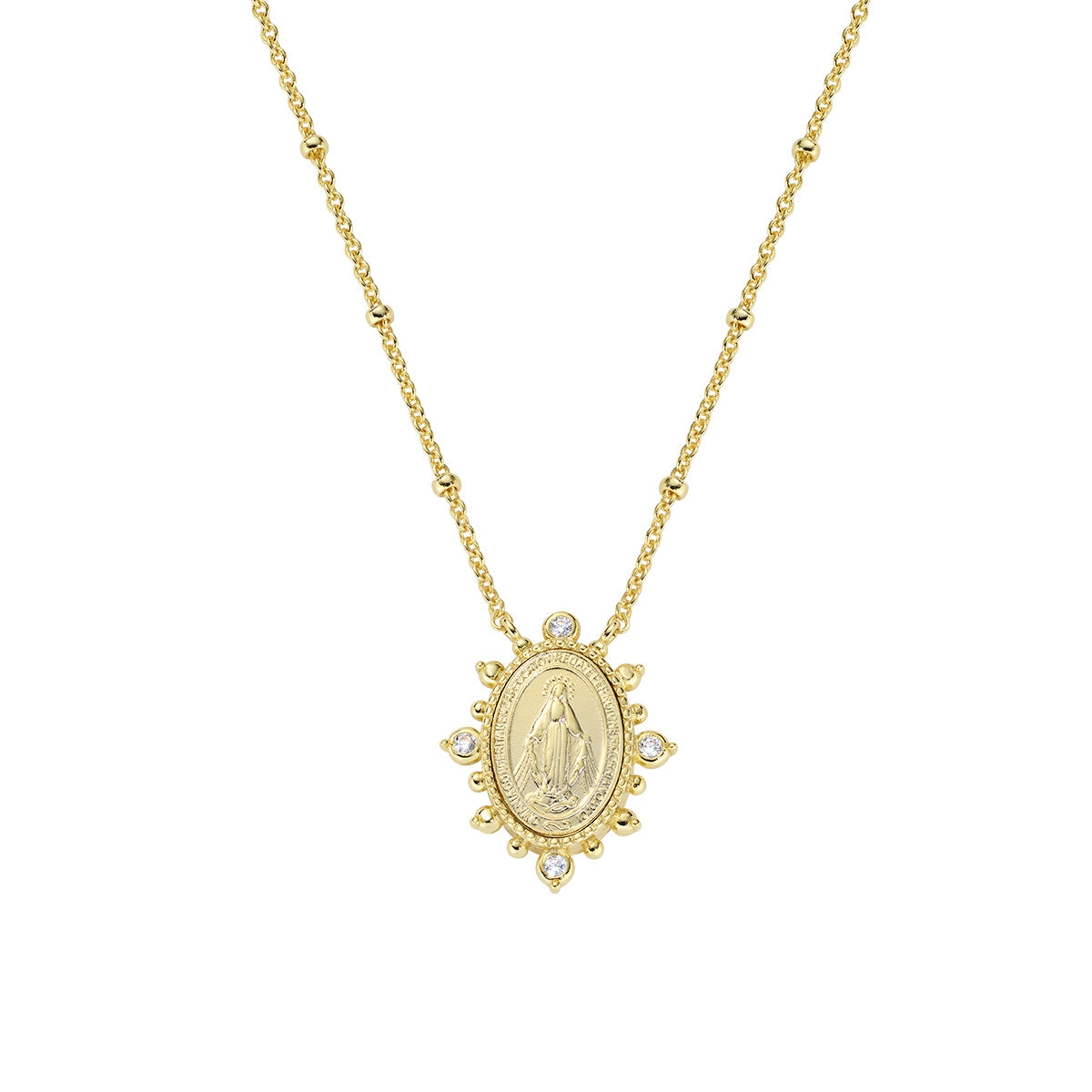 Collana in Ottone Dorato Luce Miracolosa