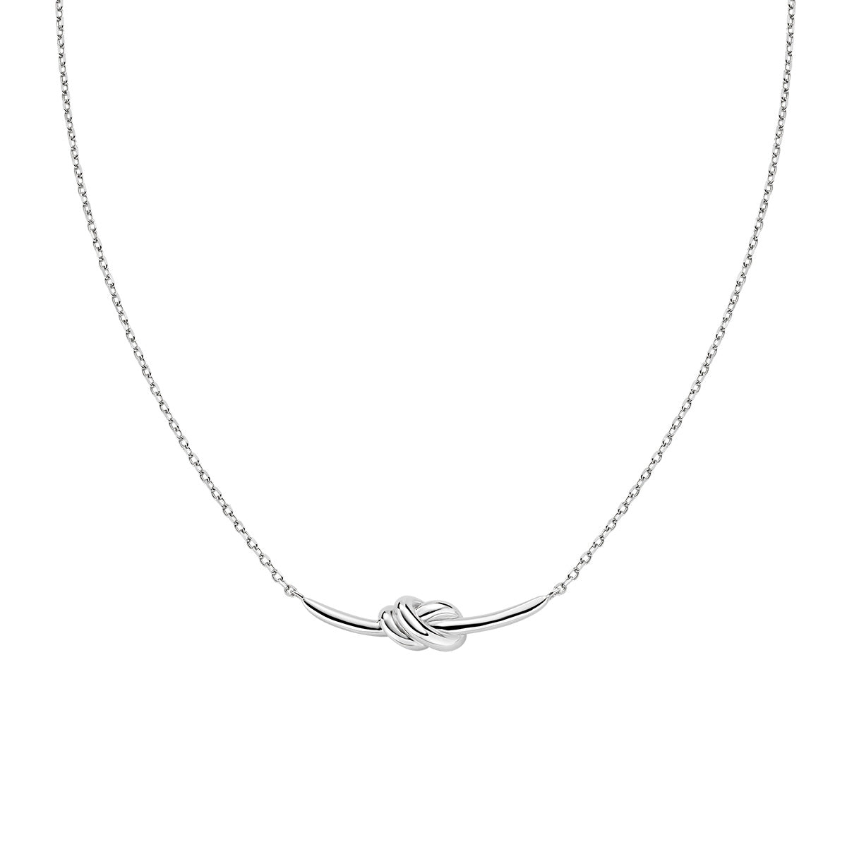 Collana Nodo d'Amore in Ottone Rodio