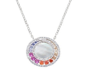 Collana Madreperla Zirconi Multicolor