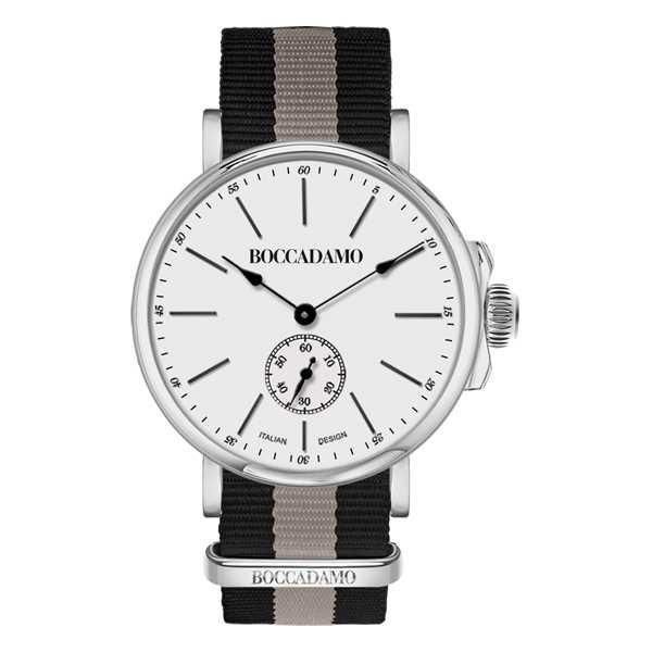 Orologio con quadrante circolare bianco e cinturino in nylon Default Title