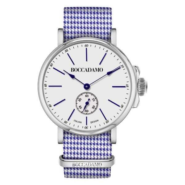 Orologio con cinturino sartoriale fantasia pied de poule Default Title