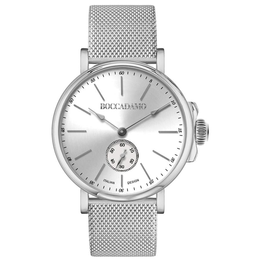 Orologio con quadrante silver e maglia Milano silver Default Title