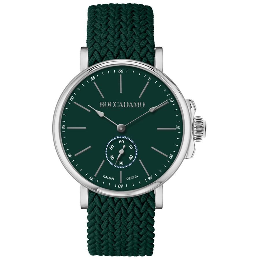 Orologio con quadrante verde e cinturino in nylon Perlon verde Default Title