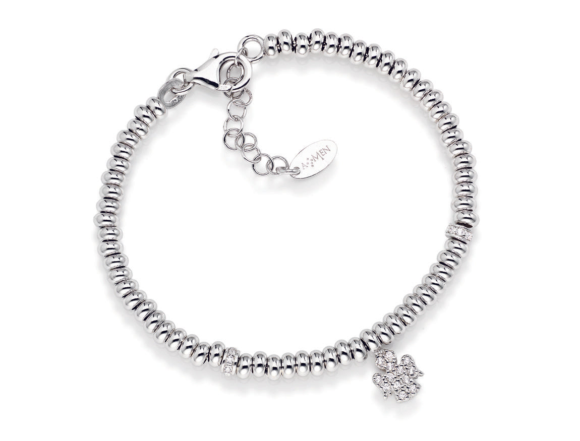 Bracciale in AG925 zirconi bianchi (Lungh. 16 + 3 cm) Default Title