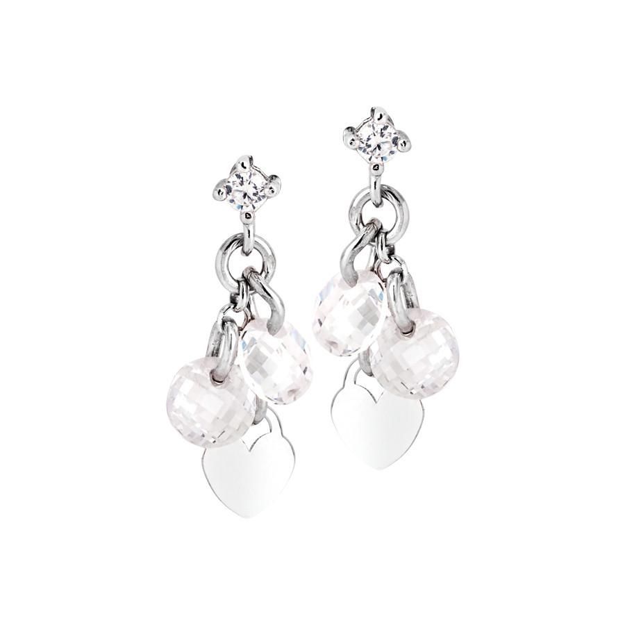 Orecchini in argento con charms e zirconi Default Title