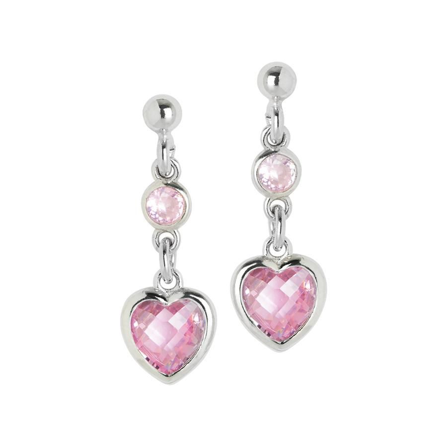 Orecchini in argento con zirconi rosa Default Title