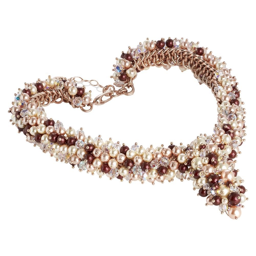 Collana di perle e cristalli Swarovski con pendente Default Title