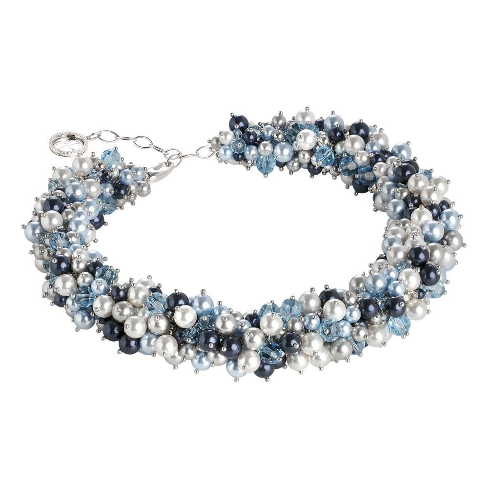 Collana di perle e cristalli Swarovski dalle tonalità  blu Default Title