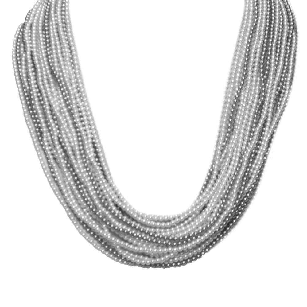 Collana con 21 fili degradè di perle Swarovski grey e light grey Default Title