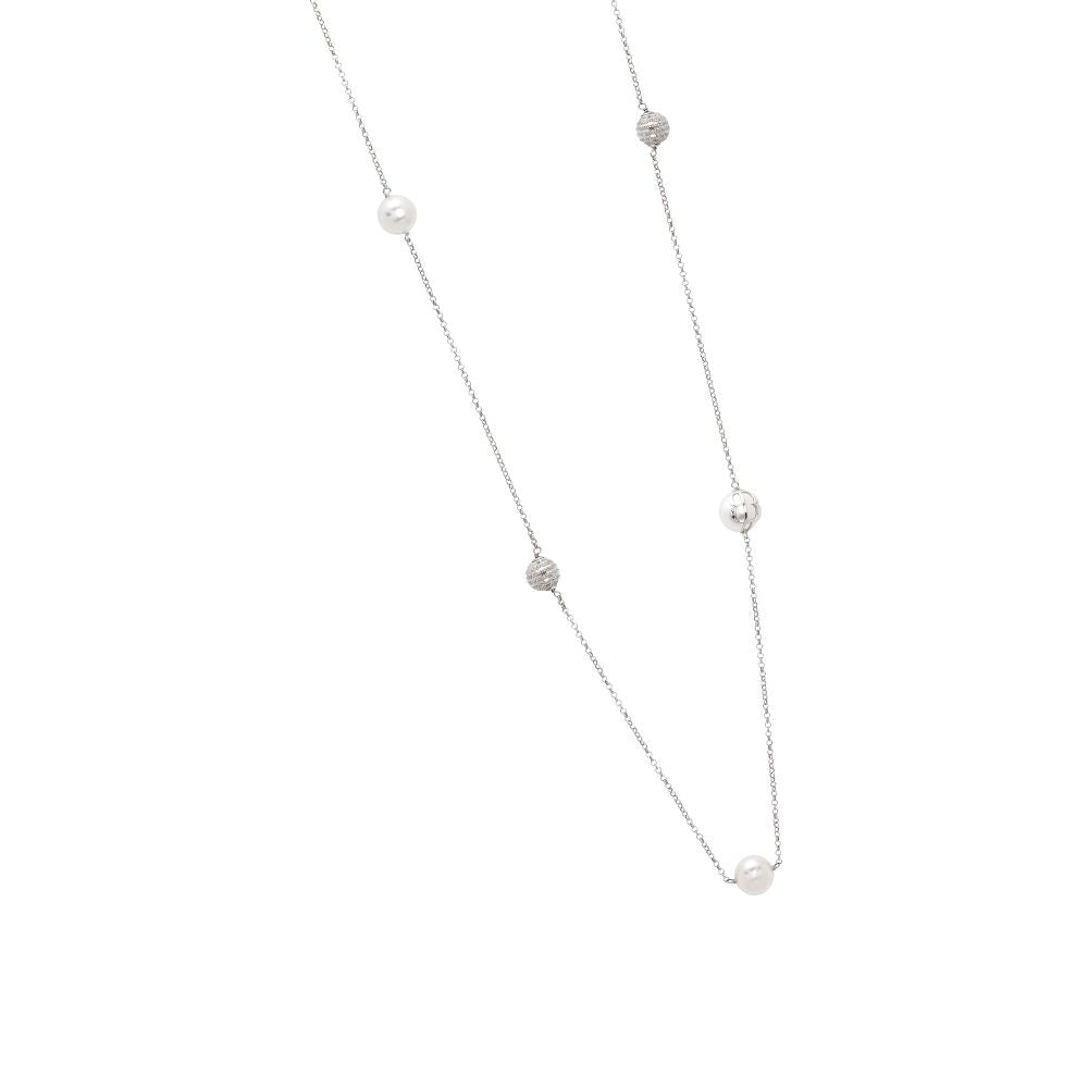 Collana con perle Swarovski e diamantate Default Title