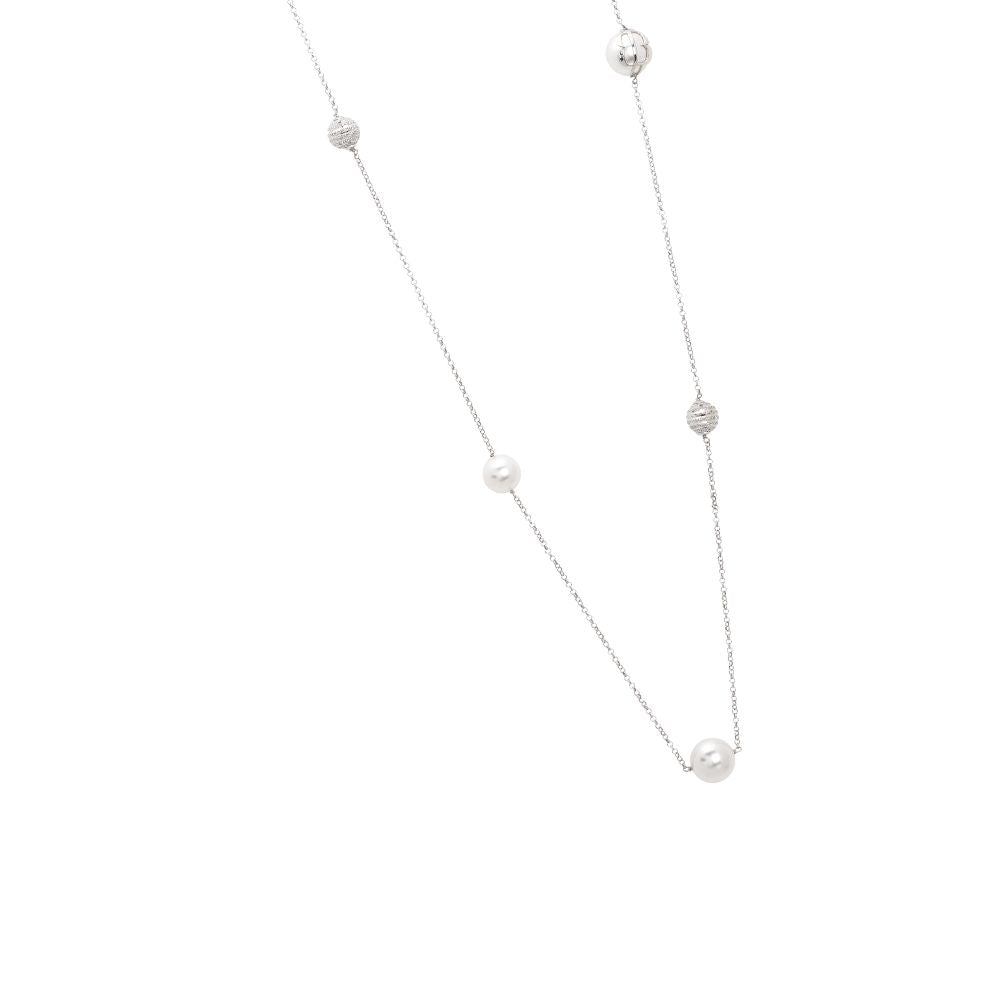 Collana con perle bianche Swarovski e diamantate Default Title