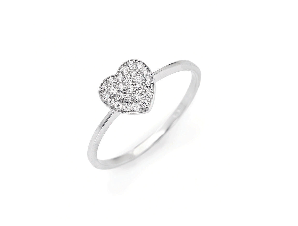 Anello Cuore  AG925 zirconi Default Title