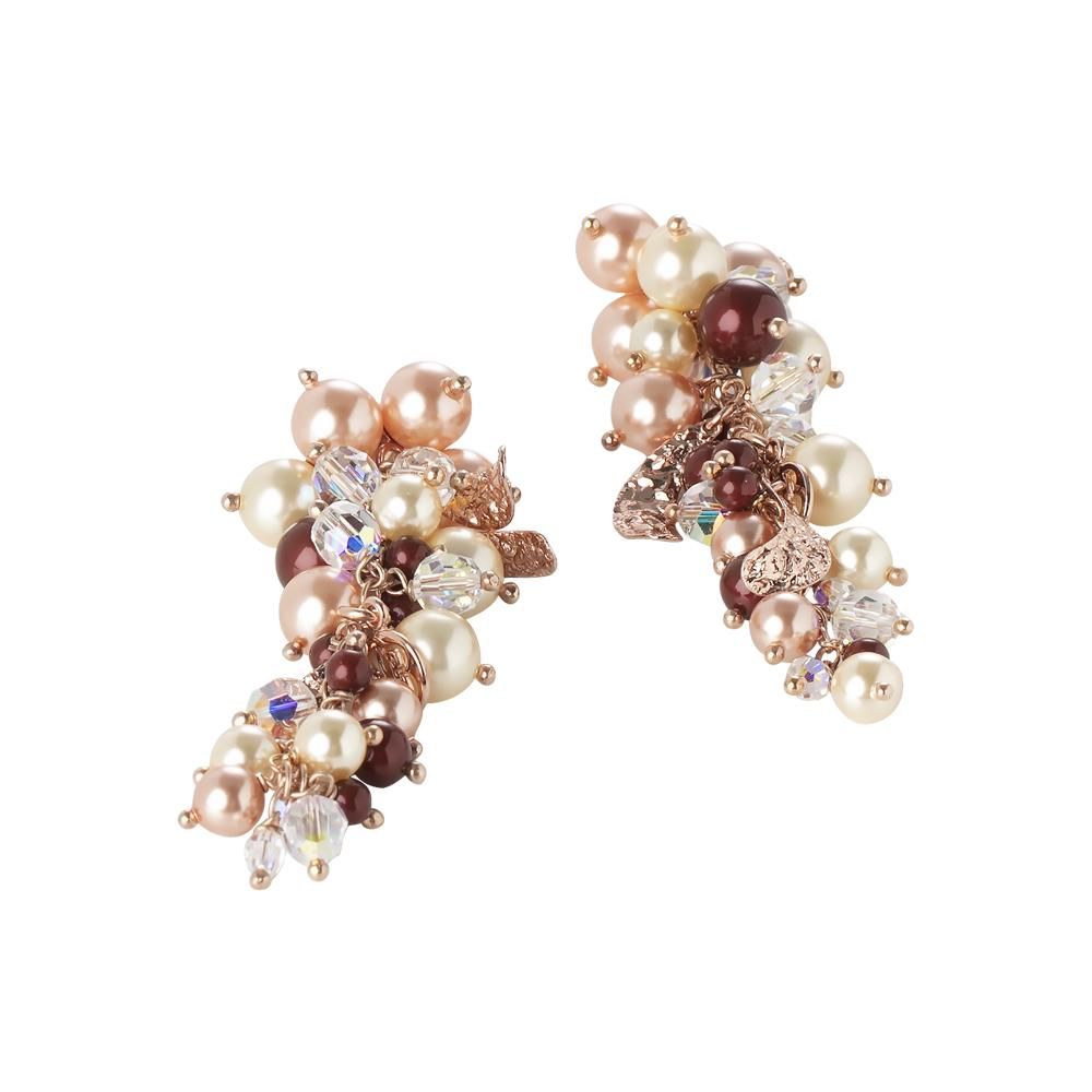 Orecchini composizione di cristalli e perle Swarovski ispirazione "Autunno" Default Title