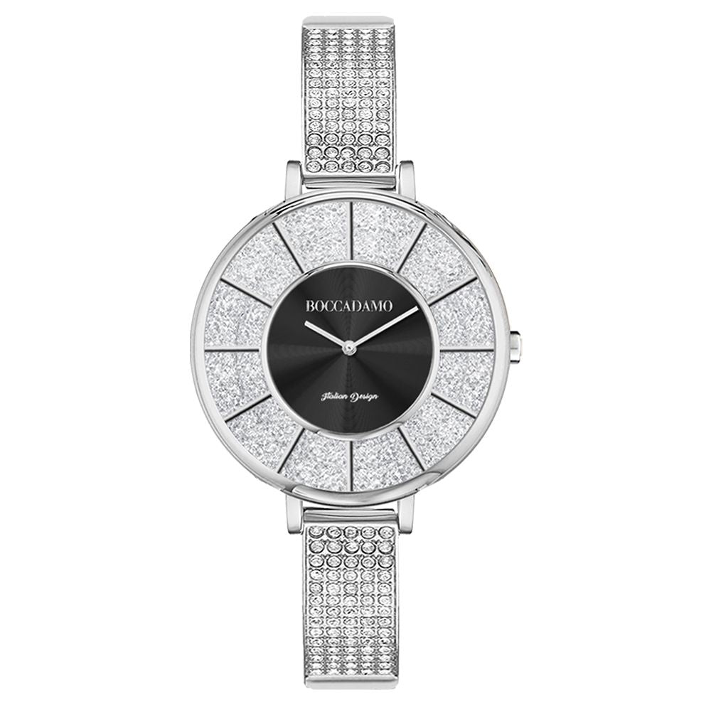 Orologio silver con cinturino semirigido in Swarovski Default Title