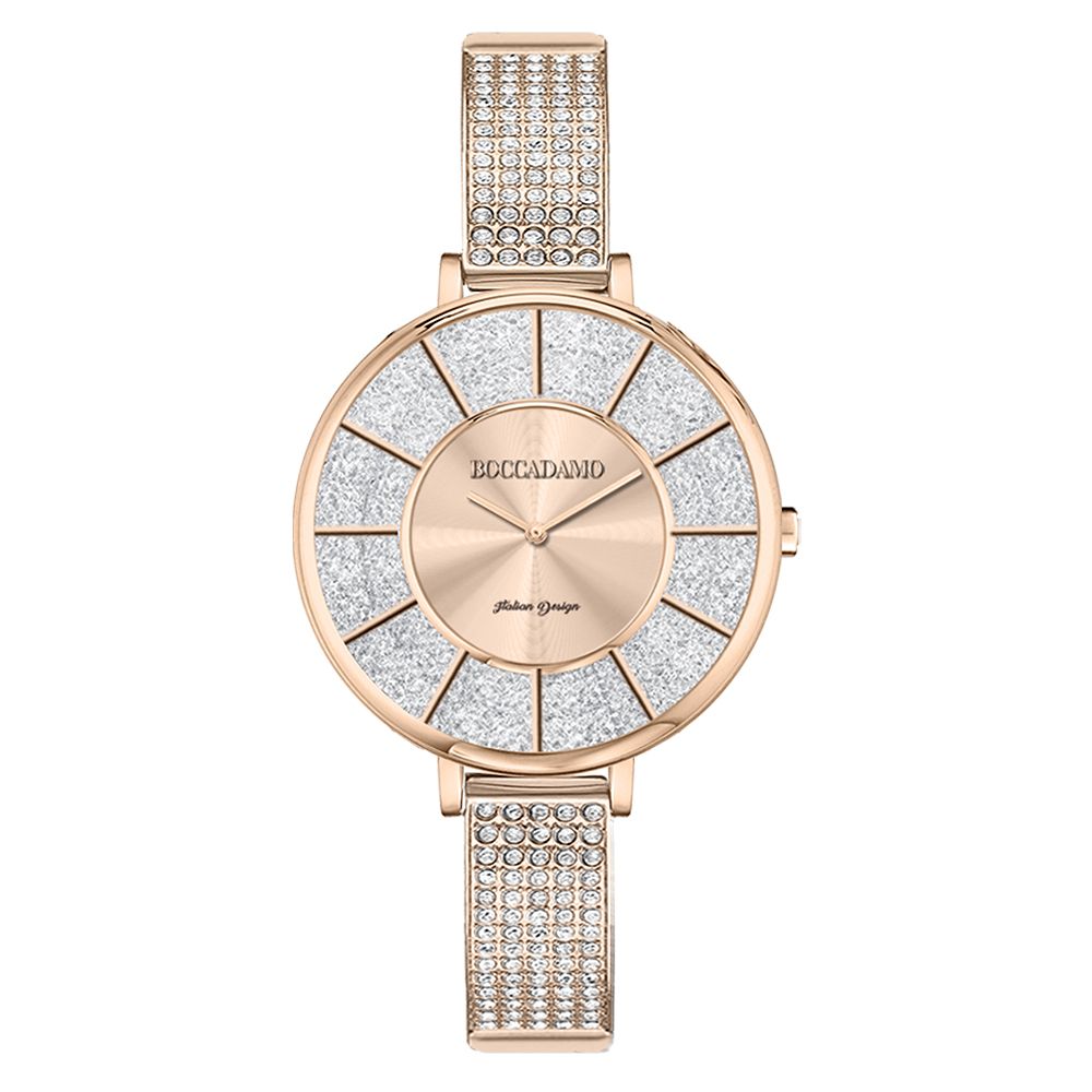 Orologio rose gold con cinturino semirigido in Swarovski Default Title