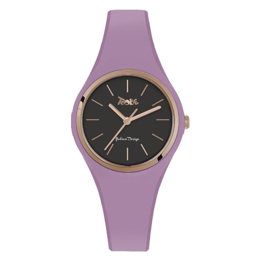 Orologio donna in silicone anallergico lavanda e ghiera rosata Default Title