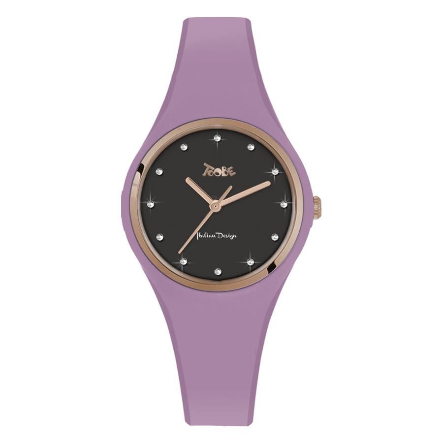 Orologio donna in silicone anallergico lavanda ed indici in Swarovski Default Title