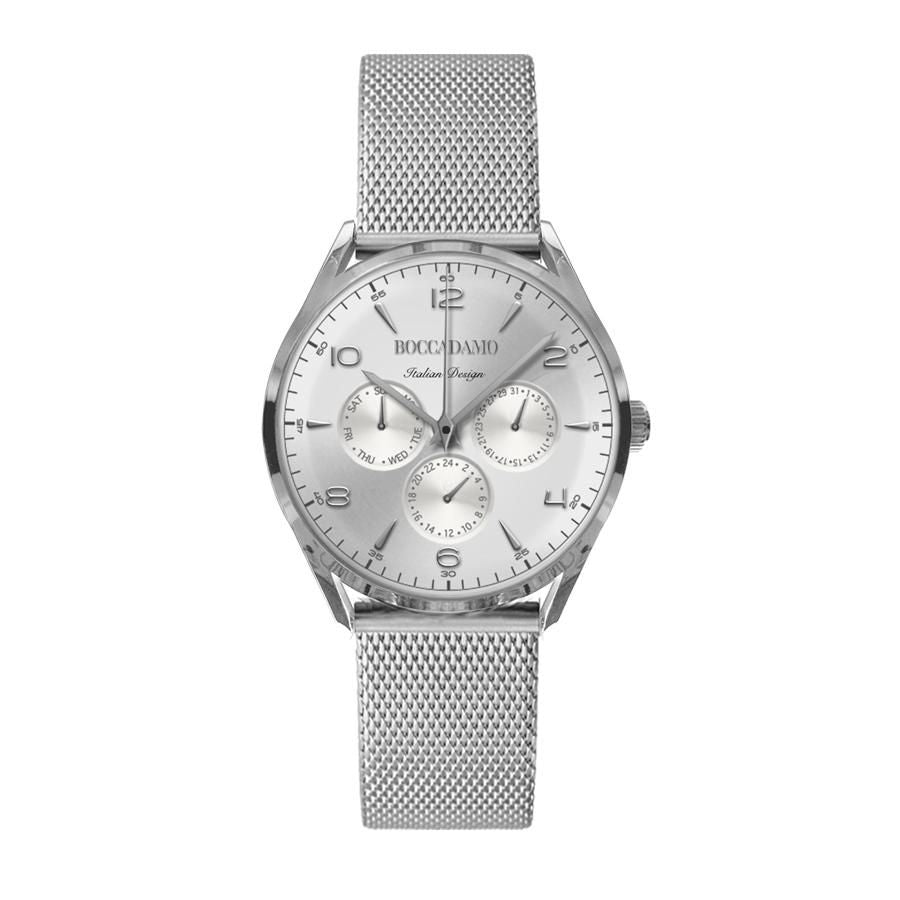 Orologio vintage multifunzione con quadrante silver Default Title