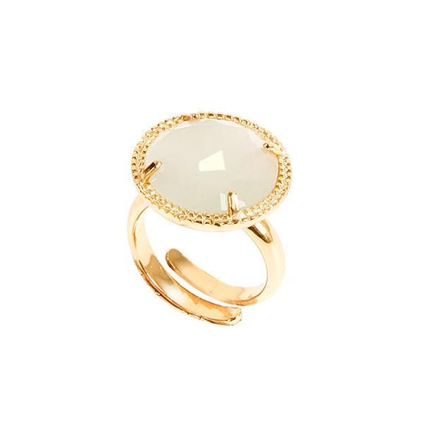 Anello regolabile con cristallo bianco Default Title