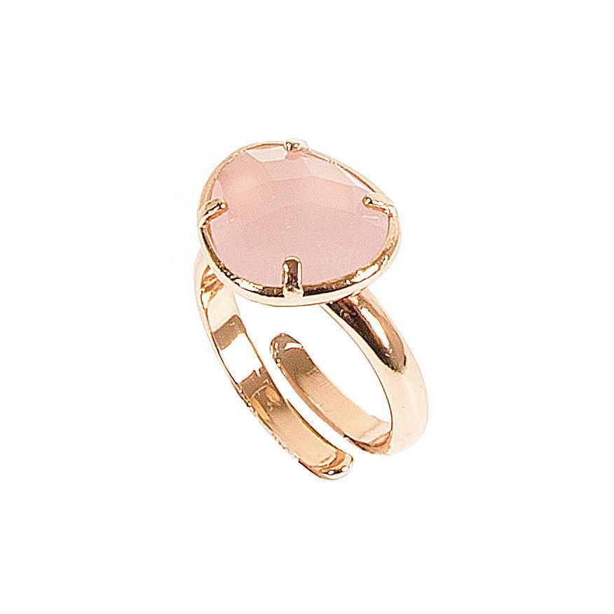 Anello regolabile con cristallo rosa Default Title