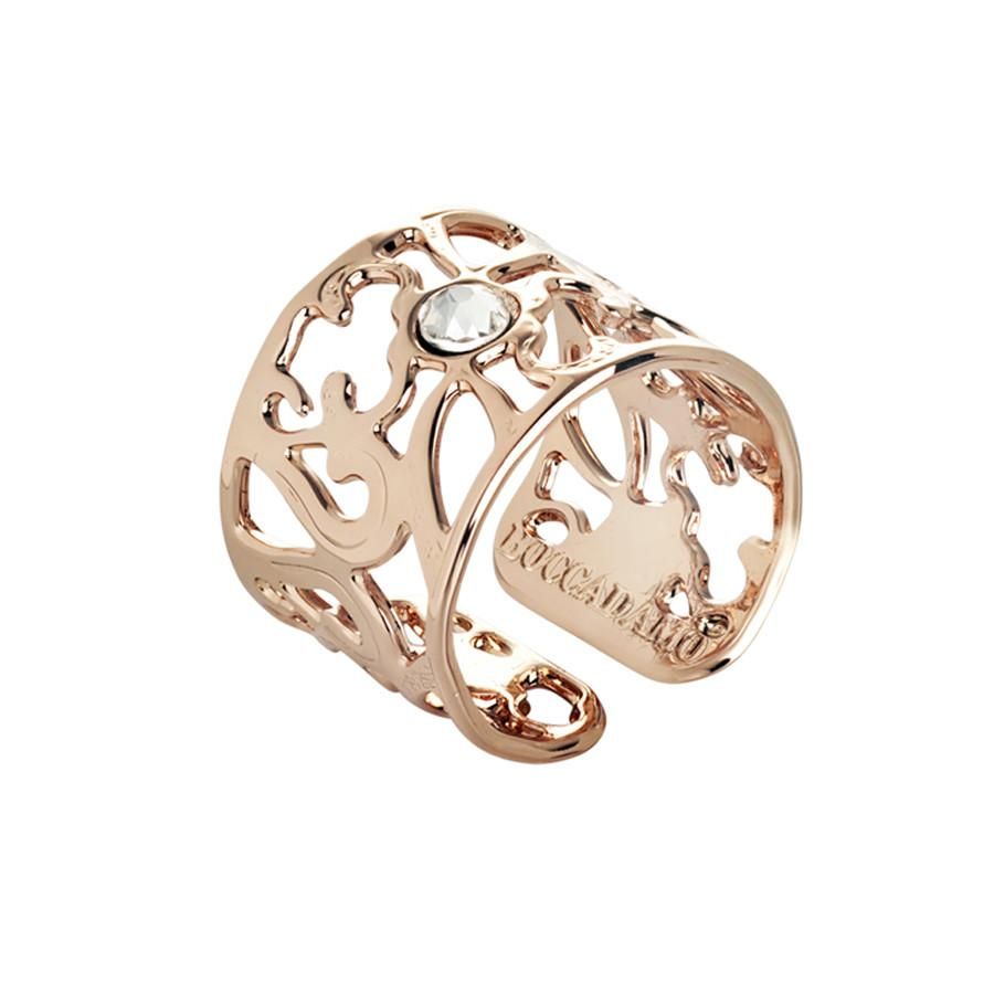 Anello rosato a fascia con motivo indiano e Swarovski Default Title