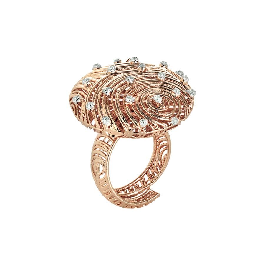 Anello rosato con punti luce in gliter Default Title