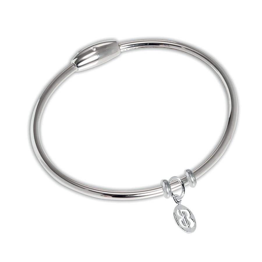Bracciale rigido rodiato Default Title