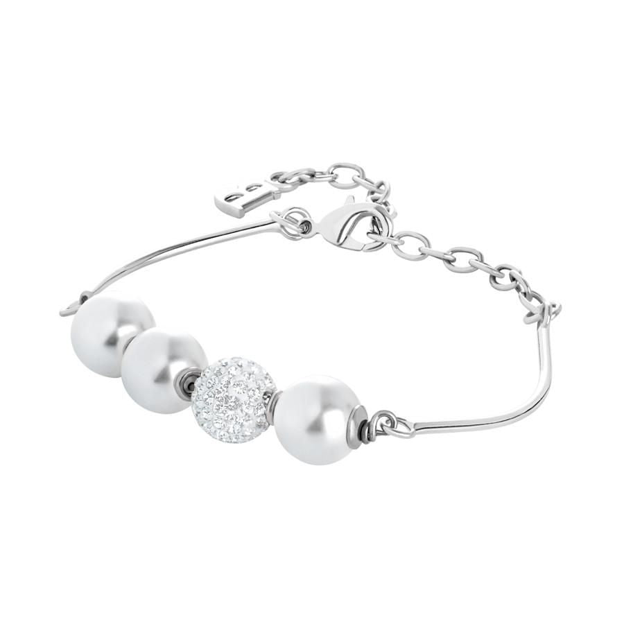 Bracciale tubolare con centrale di Swarovski e strass Default Title