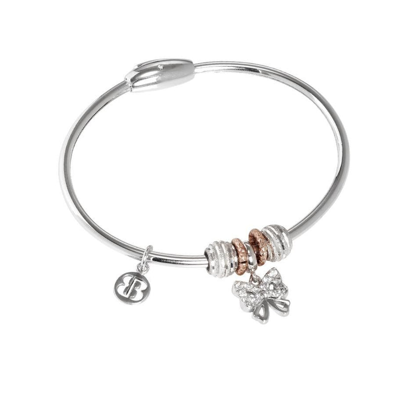 Bracciale con charm a forma di fiocco e zirconi Default Title