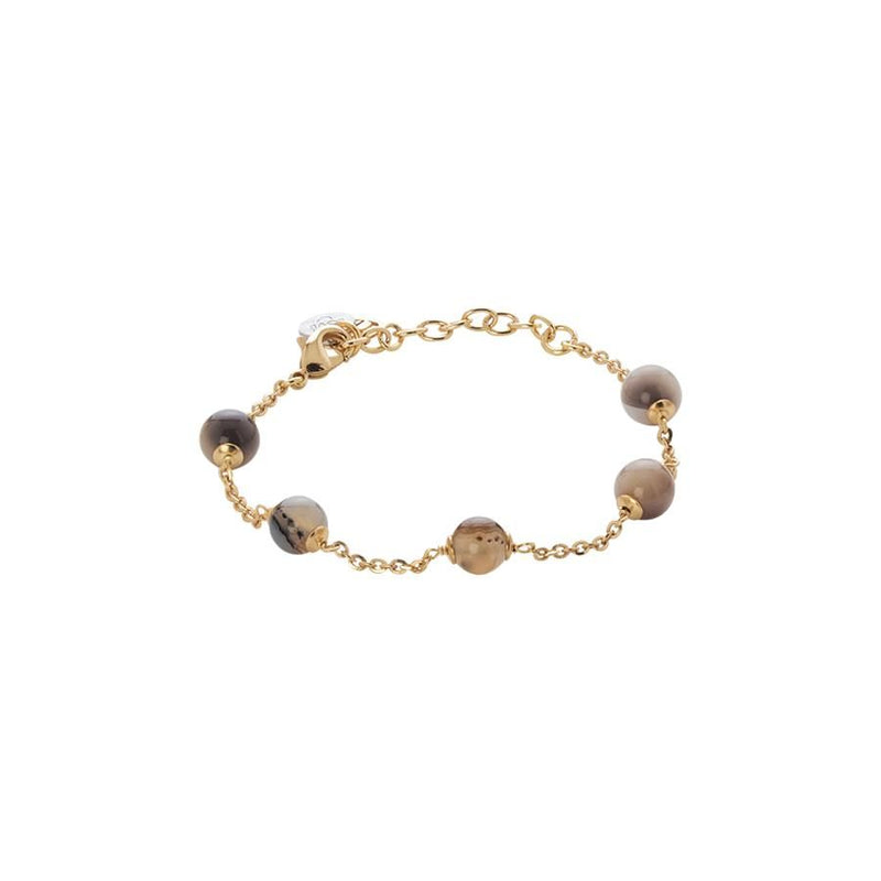 Bracciale dorato con agata brown Default Title