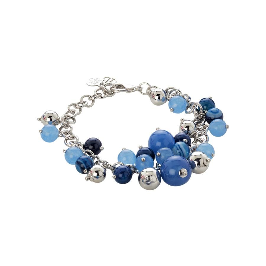 Bracciale con agata light blue, blue e mix blue Default Title