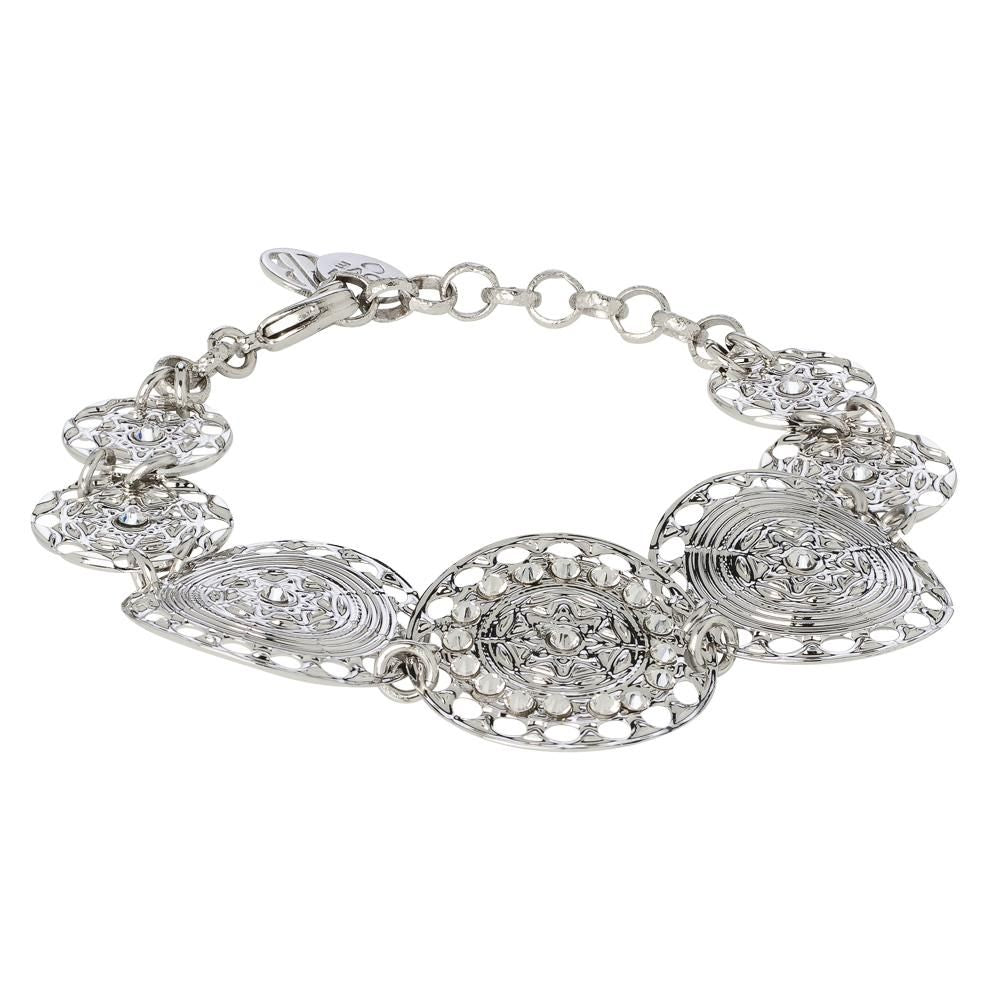 Bracciale semirigido con decoro in bassorilievo e Swarovski Default Title