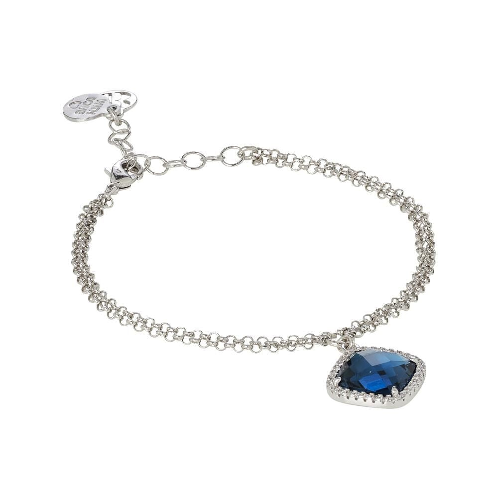 Bracciale con cristallo briolette blue montana e zirconi Default Title