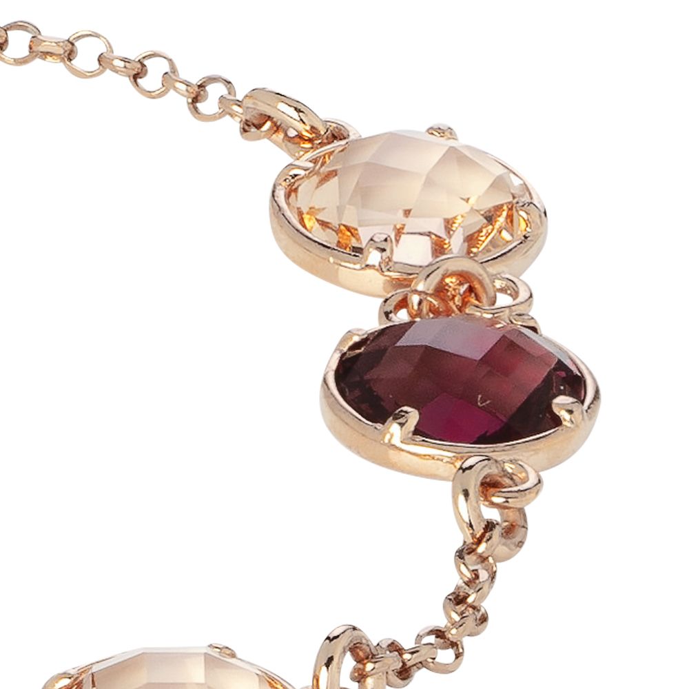 Bracciale con cristalli ametista e peach Default Title