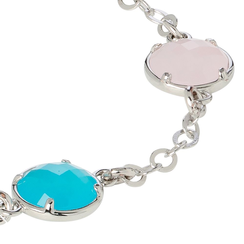 Bracciale con cristalli acquamarina milk e quarzo rosa milk Default Title