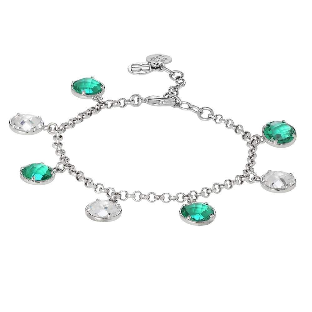 Bracciale con cristalli crystal e verde acqua Default Title