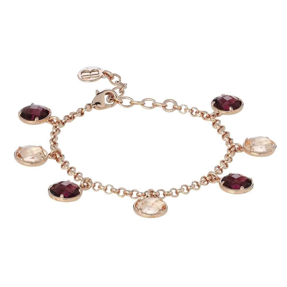 Bracciale con cristalli peach e ametista Default Title