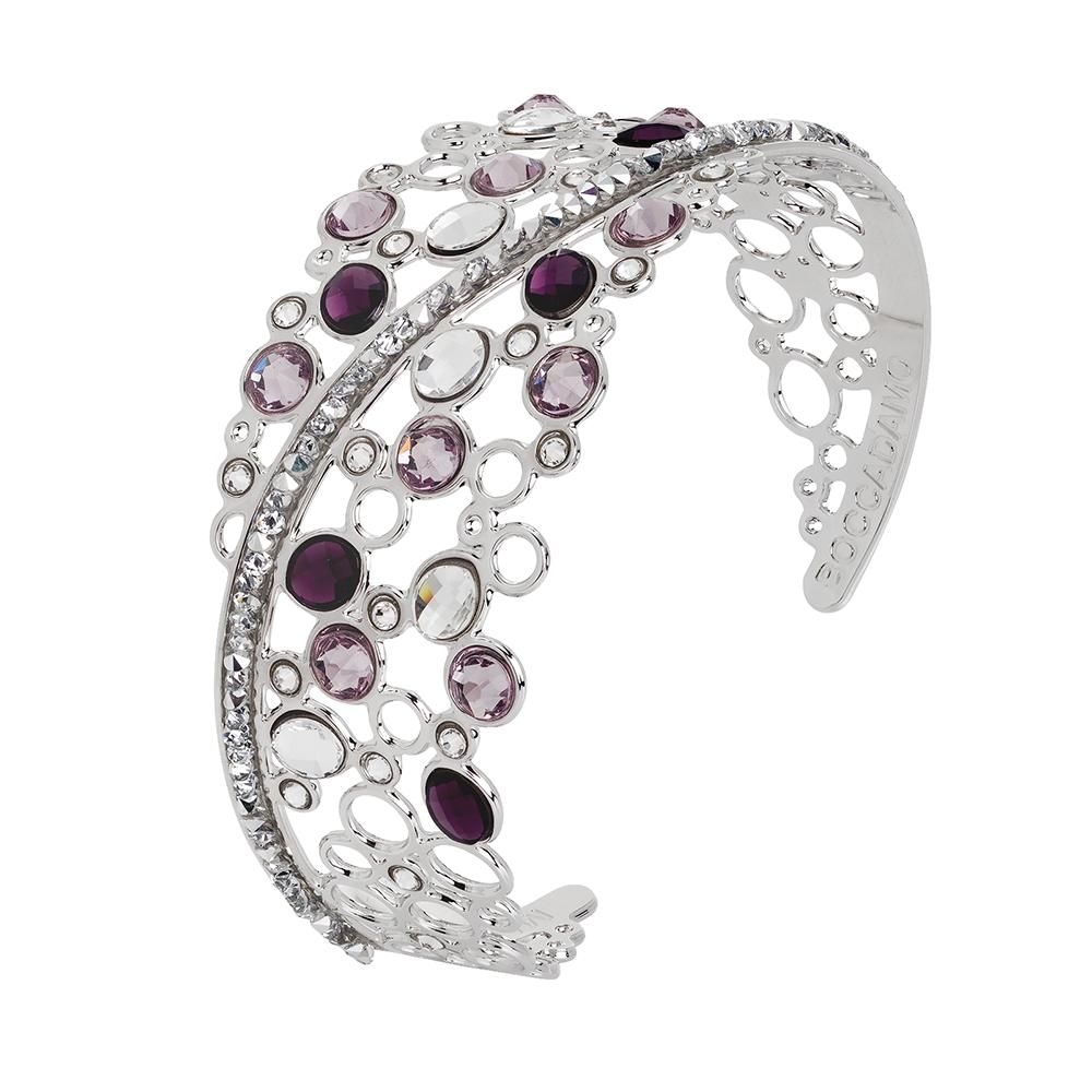 Bracciale rigido con decoro di Swarovski crystal e ametyst Default Title