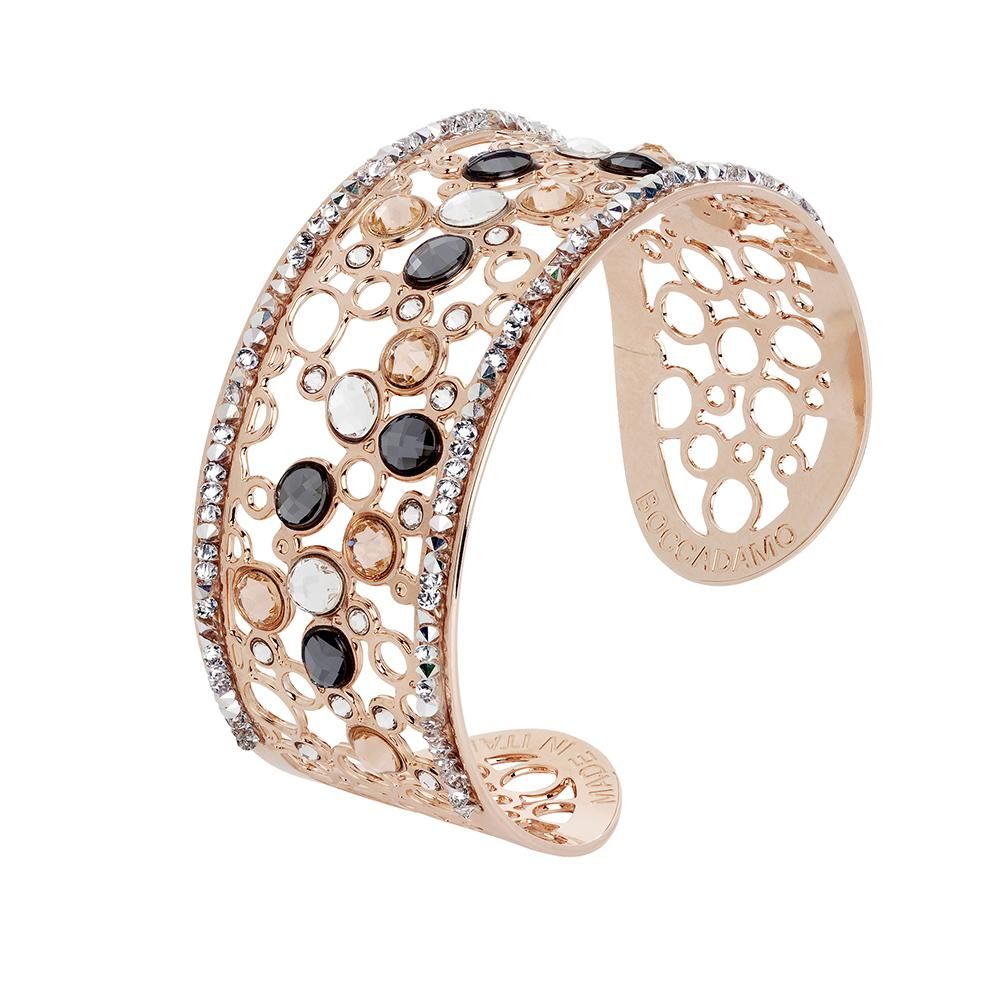 Bracciale a fascia con decoro di Swarovski crystal, peach e silver night Default Title