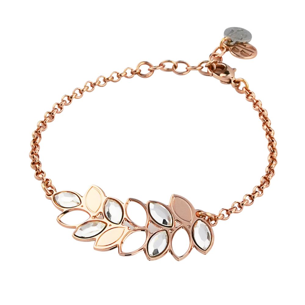 Bracciale rosato con centrale a spighe di grano e Swarovski Default Title